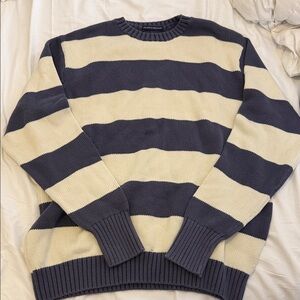 Brandy melville Striped Navy and Cream Sweater